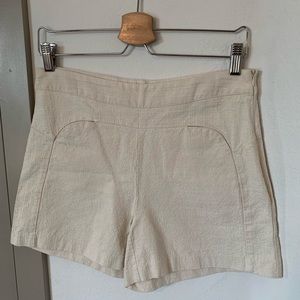 Ellison HighWaisted Cream Shorts Sz Medium